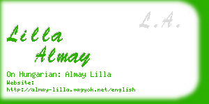 lilla almay business card